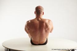 Swimsuit Gymnastic poses Man White Standing poses - ALL Muscular Bald Standing poses - simple Standard Photoshoot Academic